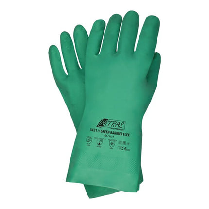 Guantes de protección química NITRAS Green Barrier Flex talla 10 verde ( 4000391095 )