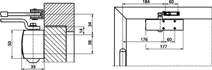 Cierrapuertas GEZE TS 3000 V montaje estándar lado bisagras ( 3000255081 )