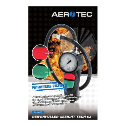 Gonfiatore manuale per pneumatici AEROTEC TECH 63 calibrato, con tappo di coppia ( 4000898847 )