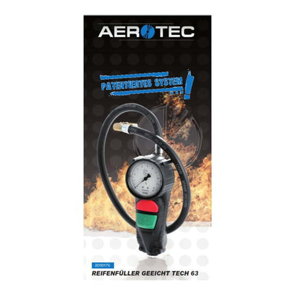 Gonfiatore manuale per pneumatici AEROTEC TECH 63 calibrato, con tappo di coppia ( 4000898847 )