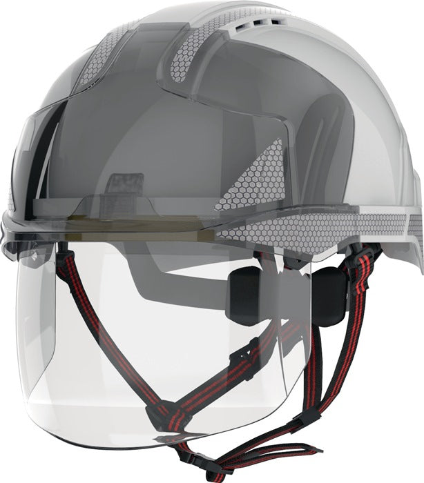 Casco da arrampicata industriale JSP EVO(R) VISTAshield(R) Dualswitch(TM) bianco/fumo ( 4000370817 )