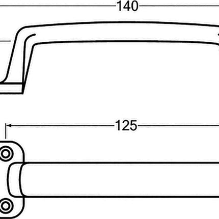 HERMETA handle projection 26 mm length 140 mm width 38 mm ( 3000283304 )