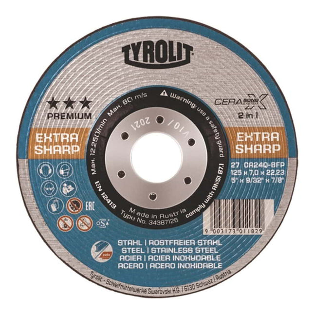 TYROLIT grinding disc CERABOND X D125xS7mm ( 4000845214 )