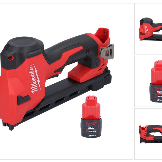 Milwaukee M12 BCST-201 tachuela sin cable 12 V 19 x 25,4 mm + 1x batería recargable 2,0 Ah - sin cargador