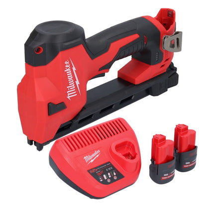 Milwaukee M12 BCST-252 cordless tacker 12 V 19 x 25.4 mm + 2x rechargeable battery 2.5 Ah + charger
