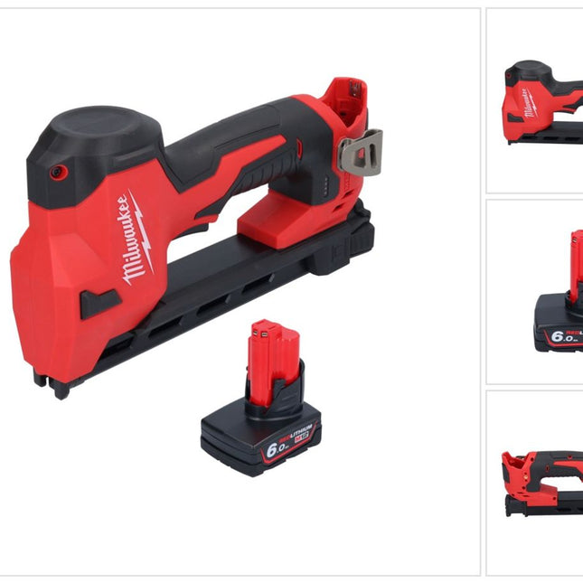 Milwaukee M12 BCST-601 Akku Tacker 12 V 19 x 25,4 mm + 1x Akku 6,0 Ah - ohne Ladegerät