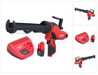 Milwaukee M12 PCG/310-201 Pistola de cartuchos a batería 12 V 310 ml + 1 batería 2,0 Ah + cargador