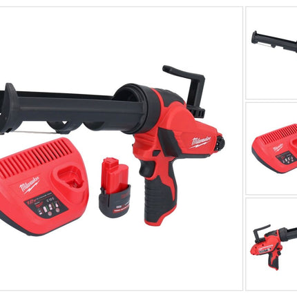 Milwaukee M12 PCG/310-251 Pistola per cartucce a batteria 12 V 310 ml + 1x batteria 2,5 Ah + caricabatteria