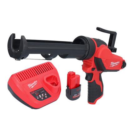 Milwaukee M12 PCG/310-251 Pistola per cartucce a batteria 12 V 310 ml + 1x batteria 2,5 Ah + caricabatteria