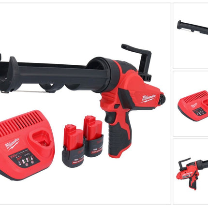 Milwaukee M12 PCG/310-252 Akku Kartuschenpresse 12 V 310 ml + 2x Akku 2,5 Ah + Ladegerät