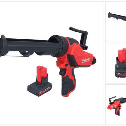 Milwaukee M12 PCG/310-501 Pistola per cartucce a batteria 12 V 310 ml + 1x batteria 5,0 Ah - senza caricabatteria