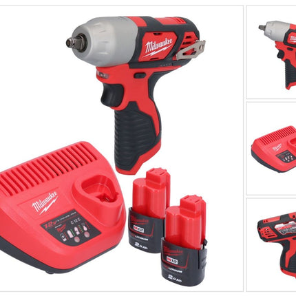Milwaukee M12 BIW38-202 Llave de impacto sin cable 12 V 135 Nm 3/8" + 2x batería recargable 2.0 Ah + cargador