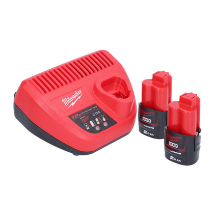 Milwaukee M12 BIW38-202C akumulatorowy klucz udarowy 12 V 135 Nm 3/8˝ ( 4933443899 ) + 2x akumulator 2,0 Ah + ładowarka + walizka