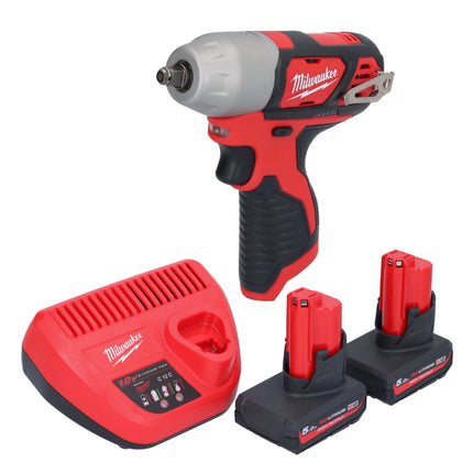 Milwaukee M12 BIW38-502 cordless impact wrench 12 V 135 Nm 3/8" + 2x rechargeable battery 5.0 Ah + charger