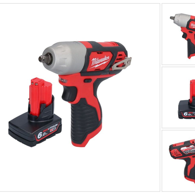 Milwaukee M12 BIW38-601 Akku Schlagschrauber 12 V 135 Nm 3/8˝ + 1x Akku 6,0 Ah - ohne Ladegerät