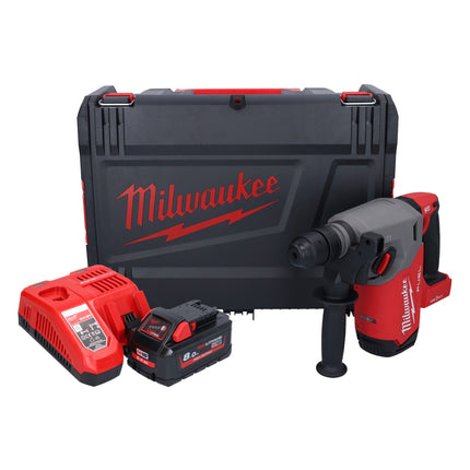 Milwaukee M18 ONEFHX-801X martello combinato a batteria 18 V 2,5 J SDS-Plus Brushless + 1x batteria ricaricabile 8,0 Ah + caricatore + scatola HD