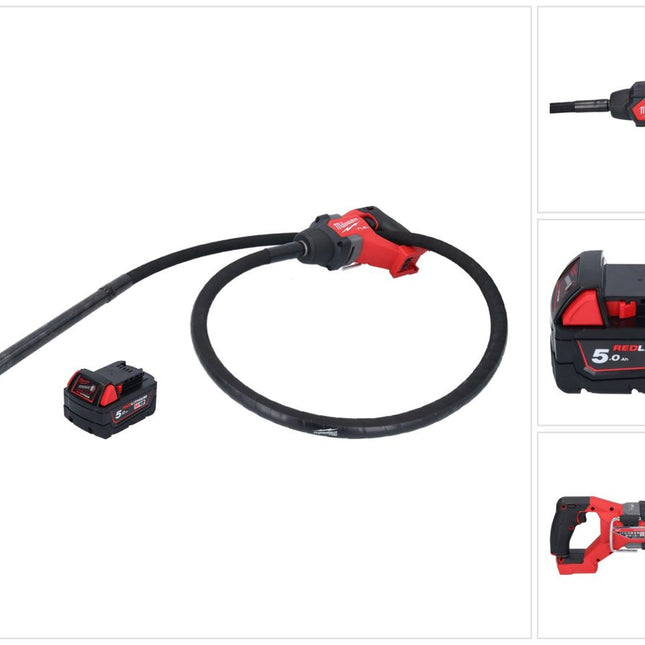 Milwaukee M18 FCVN24-501 Akku Betonrüttler 18 V 2,4 m Brushless + 1x Akku 5,0 Ah - ohne Ladegerät