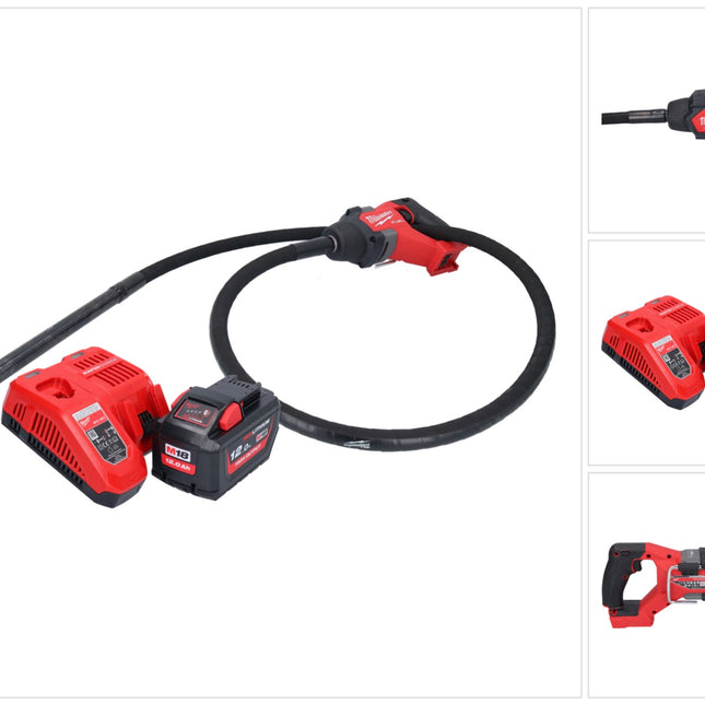 Vibrateur à béton sur batterie Milwaukee M18 FCVN24-121 18 V 2,4 m sans balais + 1x batterie 12,0 Ah + chargeur