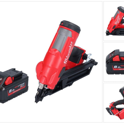 Milwaukee M18 FFN-801 Akku Nagler 18 V 50 - 90 mm Brushless + 1x Akku 8,0 Ah - ohne Ladegerät