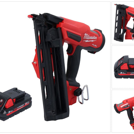 Milwaukee M18 FN16GA-301 Cloueur sans fil 18 V 32 - 64 mm Brushless + 1x batterie 3,0 Ah - sans chargeur