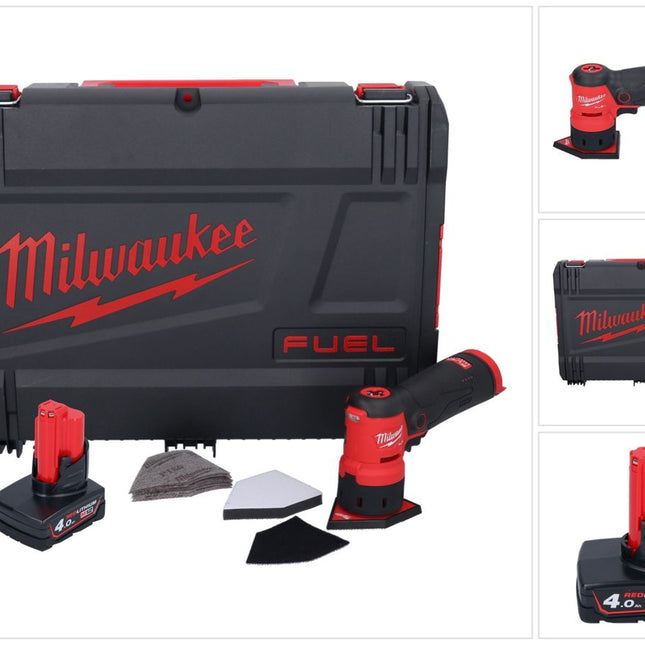 Amoladora puntual a batería Milwaukee M12 FDSS-401X 12 V 88,8 x 63,5 mm sin escobillas + 1x batería 4,0 Ah + caja HD - sin cargador