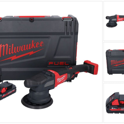 Milwaukee M18 FROP21-301X Akku Exzenter Polierer 18 V 150 mm Brushless + 1x Akku 3,0 Ah + HD-Box - ohne Ladegerät