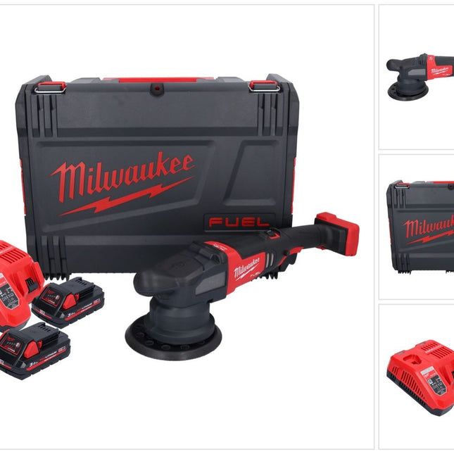 Milwaukee M18 FROP21-302X Akku Exzenter Polierer 18 V 150 mm Brushless + 2x Akku 3,0 Ah + Ladegerät + HD-Box