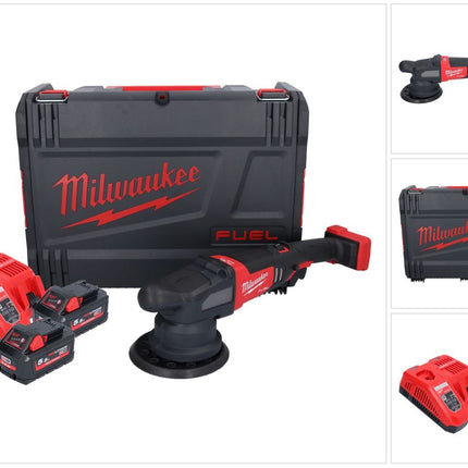 Milwaukee M18 FROP21-552X Akku Exzenter Polierer 18 V 150 mm Brushless + 2x Akku 5,5 Ah + Ladegerät + HD-Box