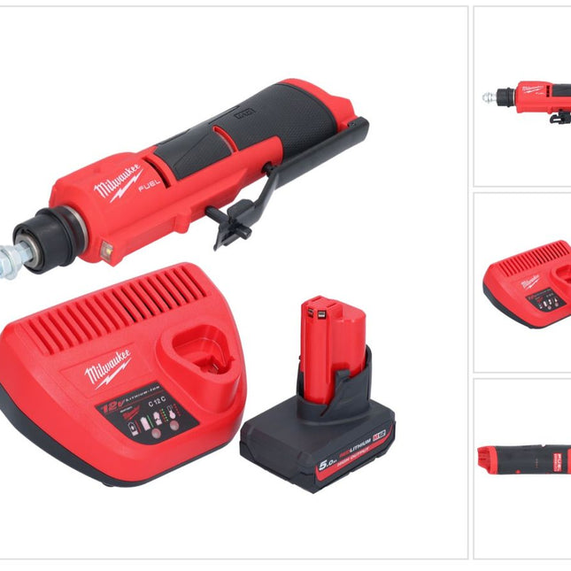 Milwaukee M12 FTB-501 Akku Reifenaufrauer 12 V 7/16" Hex Brushless + 1x Akku 5,0 Ah + Ladergerät