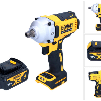 Avvitatore a impulsi a batteria DeWalt DCF 892 N 18 V 812 Nm 1/2" brushless + 1x batteria ricaricabile 4,0 Ah - senza caricabatterie