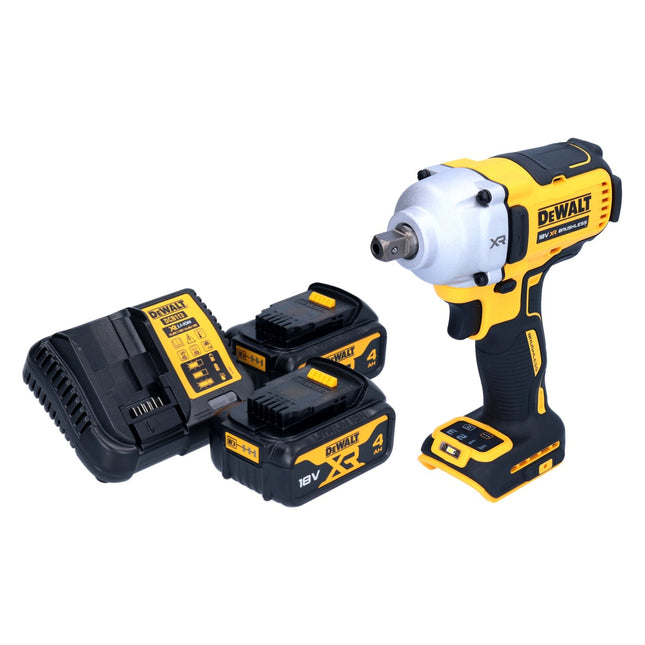 DeWalt DCF 892 M2 cordless impact wrench 18 V 812 Nm 1/2" brushless + 2x rechargeable battery 4.0 Ah + charger