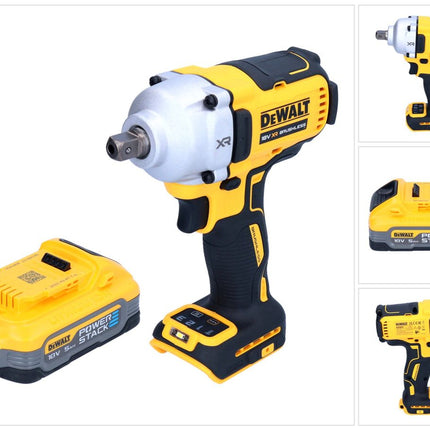 Avvitatore a impulsi a batteria DeWalt DCF 892 N 18 V 812 Nm 1/2" brushless + 1x batteria Powerstack 5,0 Ah - senza caricabatterie