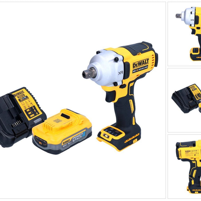 DeWalt DCF 892 H1 cordless impact wrench 18 V 812 Nm 1/2" brushless + 1x Powerstack battery 5.0 Ah + charger
