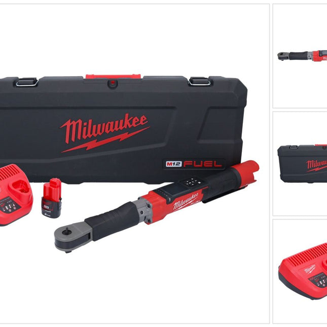 Milwaukee M12 ONEFTR12-201C Digitaler Akku Drehmomentschlüssel 12 V 1/2" 203,4 Nm ( 4933464970 ) Brushless + 1x Akku 2.0 Ah + Ladegerät + Koffer