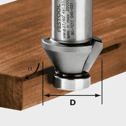 Festool HW 30°-OFK 500 bevelling cutter 27 mm 30° ( 490091 ) for edge router OFK 500