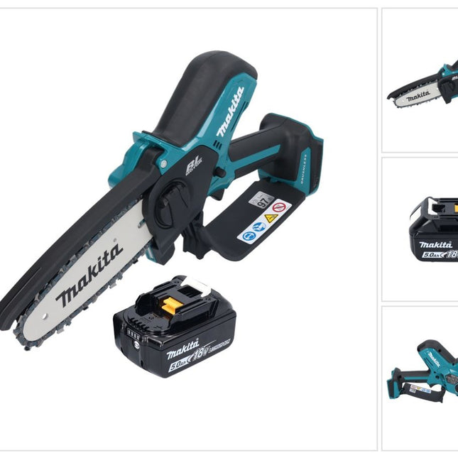 Makita DUC 150 T01 Akku Kettensäge 18 V 15 cm Brushless + 1x Akku 5,0 Ah - ohne Ladegerät