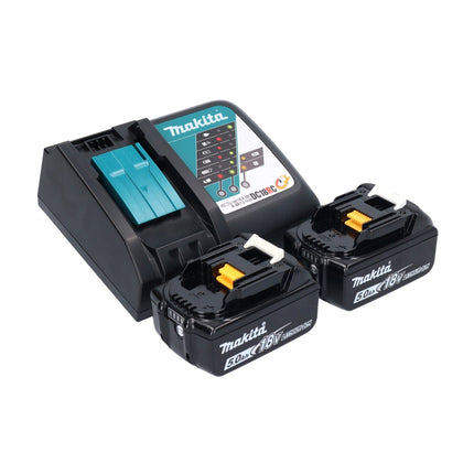 Makita DUC 150 RT201 Motosierra sin cable 18 V 15 cm sin escobillas + 2x batería 5,0 Ah + cargador