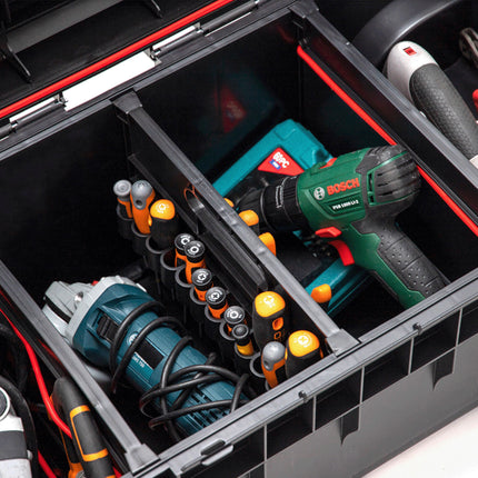 Toolbrothers RHINO XXL Trolley ECO Longer skrzynka narzędziowa Basic 50 l IP66 z kołami na metalowej osi i podwójnym uchwytem teleskopowym