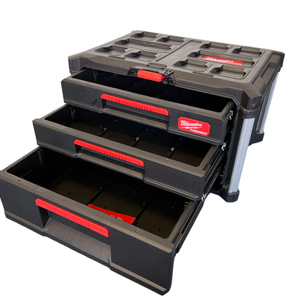 Milwaukee PACKOUT 2 + 1 Drawer Tool Box Tool case 363 x 564 x 414 mm ( 4932493190 ) Drawer organiser