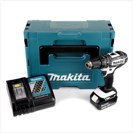 Makita DHP 482 RF1J W Akku Schlagbohrschrauber 18 V 62Nm + 1x Akku 3,0Ah + Ladegerät im Makpac - Toolbrothers
