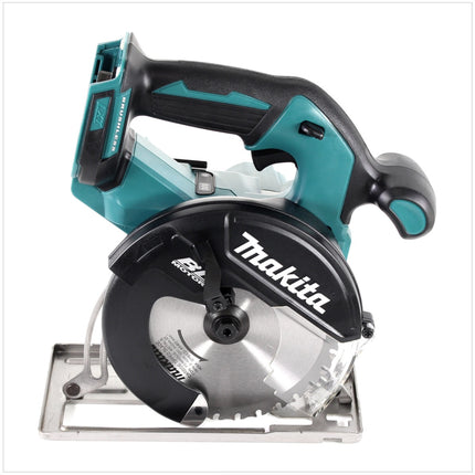 Makita DCS 551 Y1J Akku Metall Handkreissäge 18 V Brushless 150 x 20 mm im Makpac mit Schutzbrille und 1x BL1815N 1,5 Ah Akku - Toolbrothers
