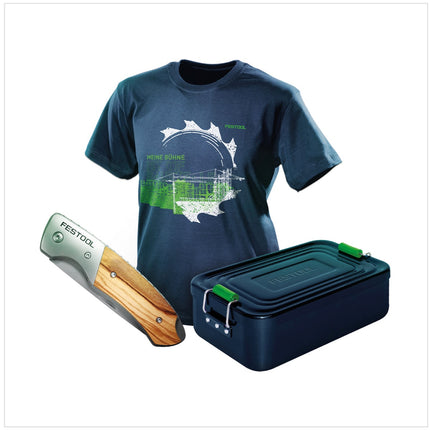 Festool Fan Paket 2017 mit T-Shirt Größe XXL + Vesper Brotdose + Klapp Messer - Toolbrothers