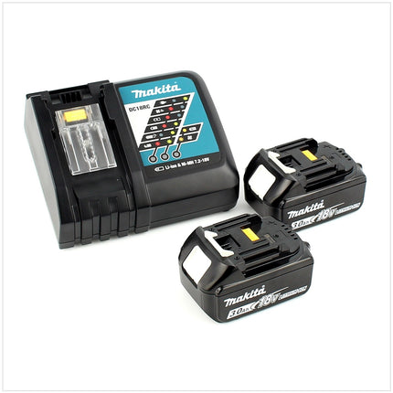 Makita DHR 263 RFJ 2x18V / 36 V SDS-Plus Akku Bohrhammer mit 2 x 3,0 Ah Akku + DC18RC Ladegerät im Makpac 4 + Bohrerfett - Toolbrothers