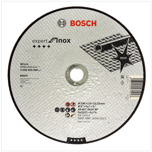 Bosch AS 46 T INOX BF Trennscheibe 230 x 22,23 x 2,0 mm 25 Stück ( 25x 2608600096 ) - Toolbrothers