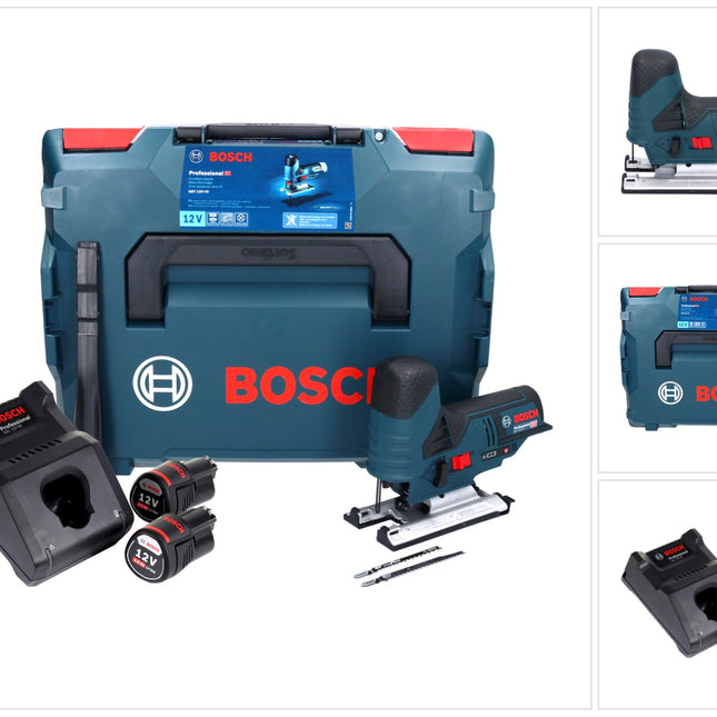 Bosch GST 12V-70 Professional cordless jigsaw 12 V + 2x rechargeable battery 3.0 Ah + charger + L-Boxx