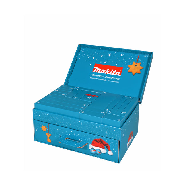 Makita Adventskalender 2025 ( P-84816 ) – 24 Türchen voller Power, Überraschungen und Fanliebe