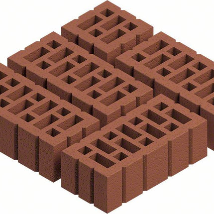 Bosch Expert Construction Material Lochsägen Set 10 tlg. 20 / 25 / 32 / 38 / 51 / 64 x 60 mm ( 2608900490 ) Carbide Technology für Dreh- und Schlagbohrer