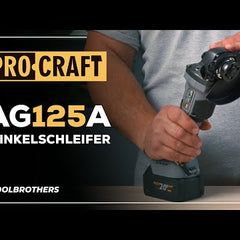 Collection image for: PROCRAFT Industrial AG125A-1B-F Batteridrevet vinkelsliber