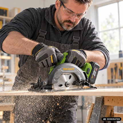 Procraft PCA32-BB Akku Handkreissäge 20 V 165 mm Brushless Solo - ohne Akku, ohne Ladegerät